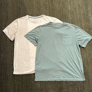 Free Fly Soft T-Shirts Bundle Men’s Size L - Colors Light Green and Bone White